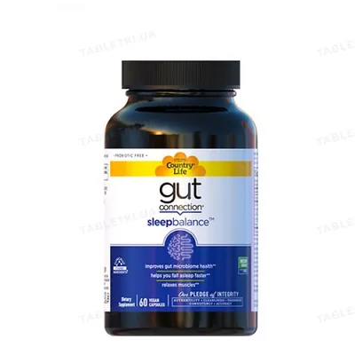 Натуральна добавка Country Life Формула сну SleepBalance Gut Connection, 60 капсул