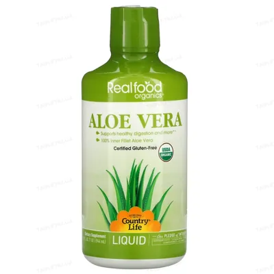 Алое Вера Country Life Real food organics BASIC ALOE VERA, 944 мл