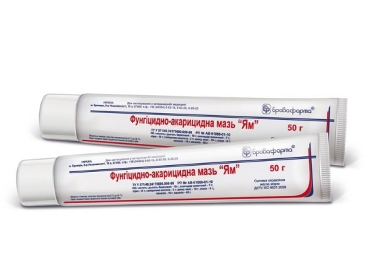 Ям (ДЛЯ ЖИВОТНЫХ) фунгицидно-аккарицидная мазь, 50 г