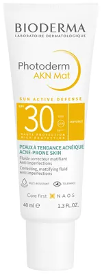 Флюїд сонцезахисний Bioderma Photoderm АКN Mat SPF30 для обличчя матуючий, 40 мл