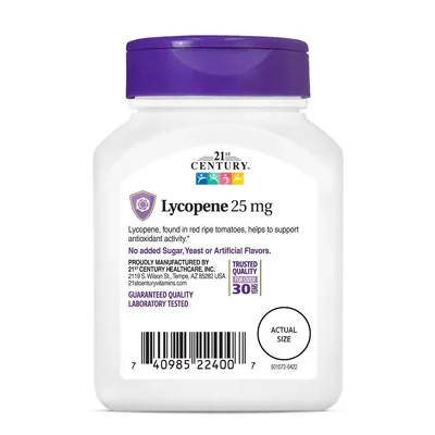 Лікопін 21st Century Lycopene 25 мг таблетки №60