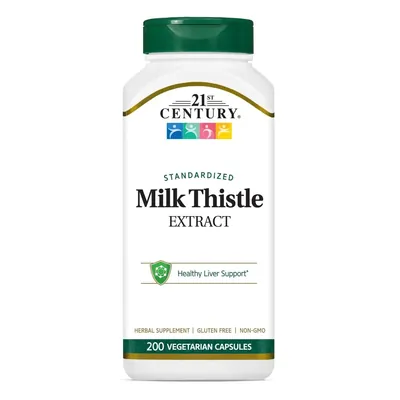 Розторопша стандартизований екстракт 21st Century Standardized Milk Thistle Extract вег. капсули №200