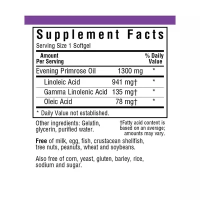 Олія Примули вечірньої Bluebonnet Nutrition Evening Primrose Oil 1300 мг жел. капсули №60