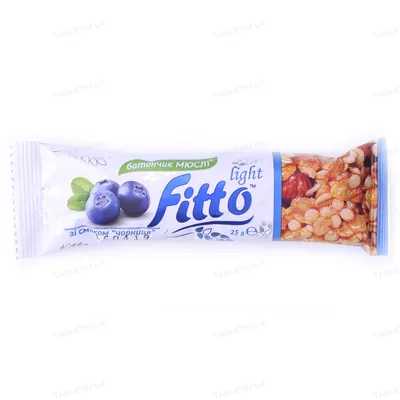 Батончик-мюслі Fitto light зі смаком чорниці, 25 г