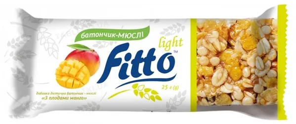 Батончик-мюслі Fitto light з плодами манго, 25 г