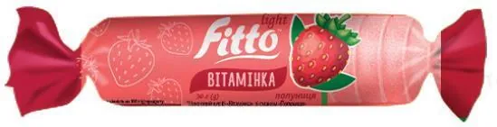 Цукерки жувальні Fitto Light Вітамінка полуниця, 30 г
