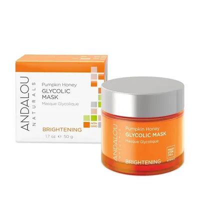 Маска для обличчя Andalou Naturals Гліколева з гарбузом та медом освітлююча, 50 г