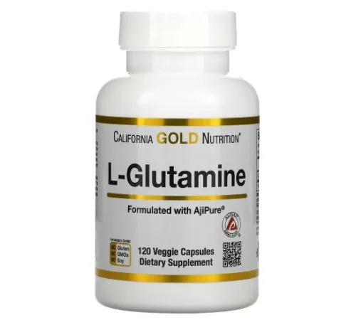 L-глютамін California Gold Nutrition L-Glutamine вег. капсули №120