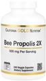 Пчелиный прополис 2X California Gold Nutrition Bee Propolis 500 мг, 240 капсул