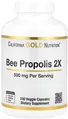 Бджолиний прополіс California Gold Nutrition Bee Propolis 2X 500 мг вег. капсули №240