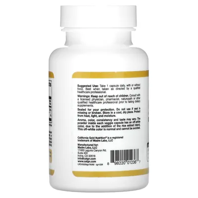 Вітамін С буферизований California Gold Nutrition Buffered Gold C 750 мг вег. капсули №60