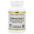 Витамин С буферизованный California Gold Nutrition Buffered Gold C 750 мг, 60 растительных капсул