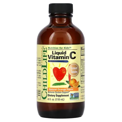 Вітамін C рідкий ChildLife Liquid Vitamin C для дітей із натуральним апельсиновим смаком, 118,5 мл