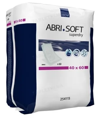 Пелюшки Abena Abri-Soft Superdry 254115 одноразові гігієнічні 40 x 60 см, 60 шт