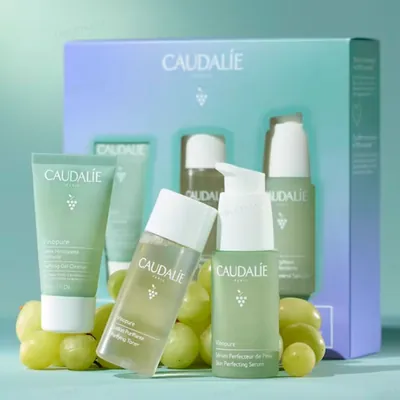 Набір Caudalie Vinopure Spring Set (Сироватка для обличчя 30мл, Очищувальний тонік для обличчя 50мл, Очищувальний гель для обличчя 30мл)