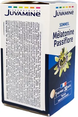 Мелатонін + пасифлора Juvamine Melatonine + Passiflore таблетки №30