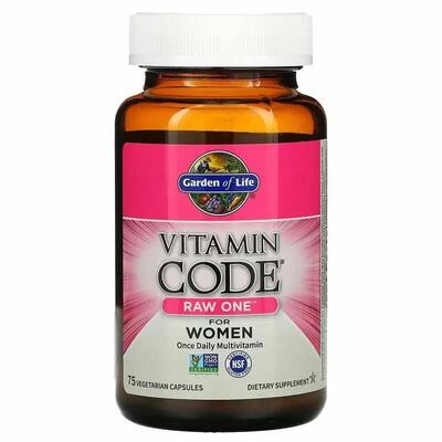 Мультівітаміни для жінок Garden of Life Vitamin Code Raw, 75 вегетаріанських капсул