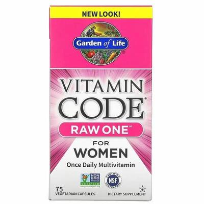 Мультівітаміни для жінок Garden of Life Vitamin Code Raw, 75 вегетаріанських капсул