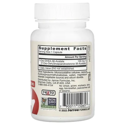 7-Кето ДГЕА Jarrow Formulas 7-Keto DHEA 100 мг, 90 вегетаріанських капсул