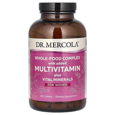 Мультивітаміни для жінок Dr. Mercola Multivitamin Plus Vital Minerals for Women, 240 таблеток