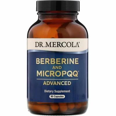 Берберин и MicroPQQ Dr. Mercola Berberine and MicroPQQ Advanced улучшенная формула, 90 капсул