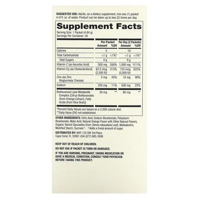 Витамин С Цинк и Витамин Д3 Dr. Mercola Vitamin C-PAK with Quercetin апельсин, 30 пакетов