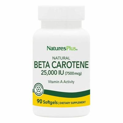 Бета-каротин Nature's Plus Natural Beta Carotene 25000 МО (7500 мкг), 90 капсул