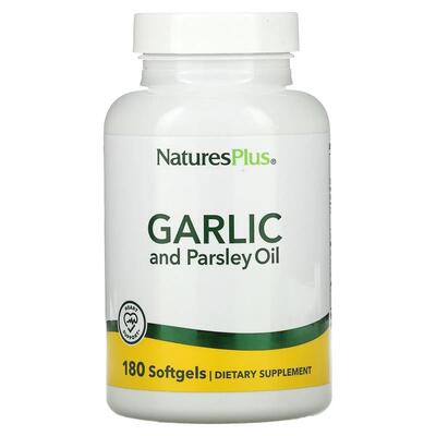Чеснок и масло петрушки Nature's Plus Garlic and Parsley Oil, 180 капсул