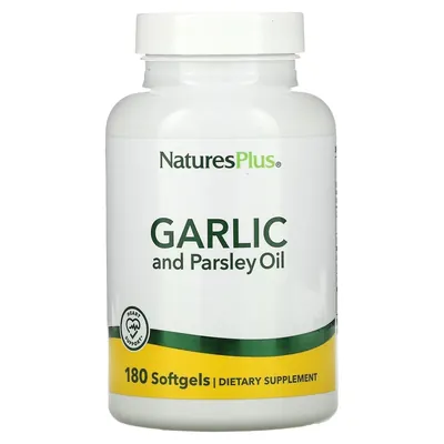 Часник та олія петрушки Nature's Plus Garlic and Parsley Oil, 180 капсул