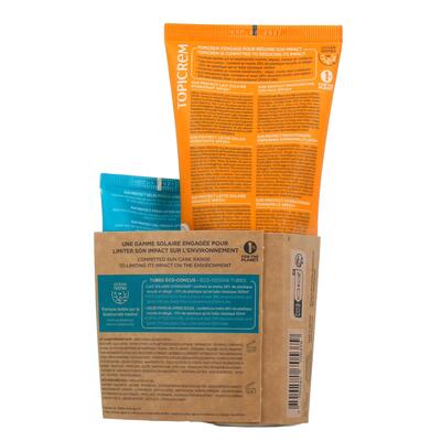 Набор Topicrem Sun Protect (Молочко для лица и тела SPF50+ увлажняющее солнцезащитное, 200 мл + Гель после загара тонизирующий, 50 мл)