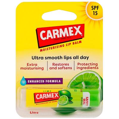 Бальзам для губ Carmex SPF15 со вкусом Лайма, 4,25 г стик