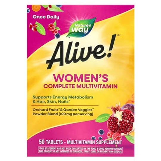 Мультивитамины Nature's Way Alive! Women's Complete Multivitamin для женщин, 50 таблеток