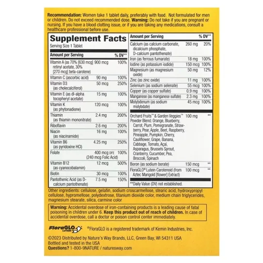 Мультивітаміни Nature's Way Alive! Women's Complete Multivitamin для жінок, 50 таблеток