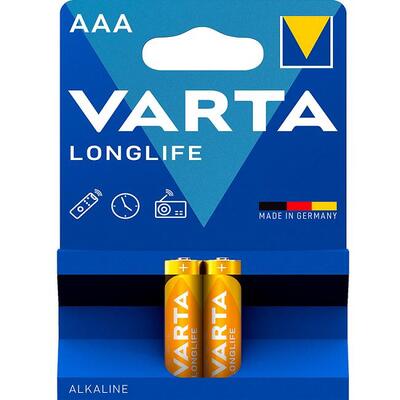 Батарейка Varta Longlife AAA лужна, 2 штуки
