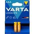 Батарейка Varta Longlife AAA щелочная, 2 штуки