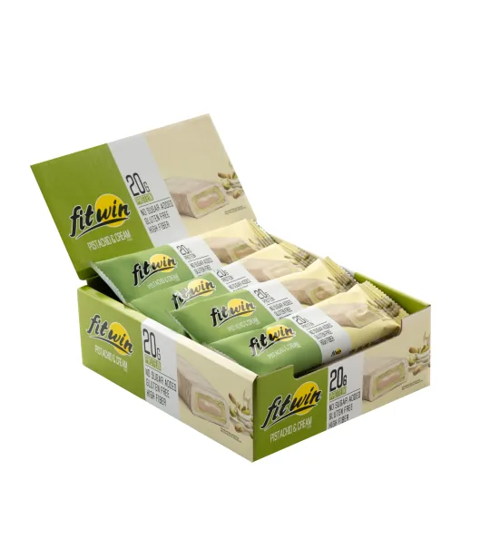 Батончик FitWin протеїновий з начинкою фісташки-крем, 12 шт по 60 г