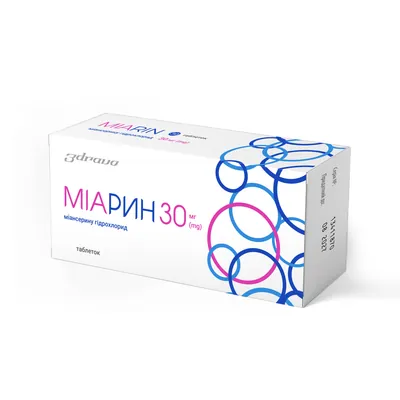 Міарин таблетки, в/о по 30 мг №30 (10х3)