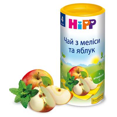 Напій HiPP Чай з меліси та яблук, сухий швидкорозчинний, 200 г