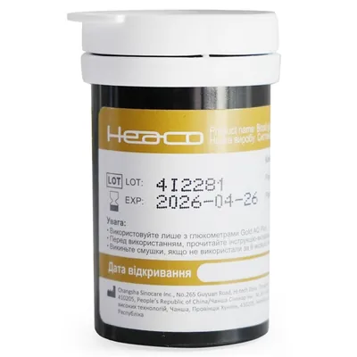 Тест-смужки Heaco Gold AQ Plus для глюкометра 50 штук