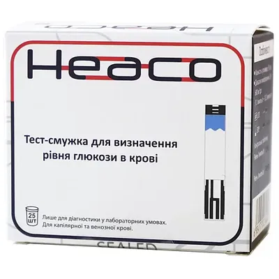 Тест-смужки Heaco Safe AQ для глюкометра 25 штук
