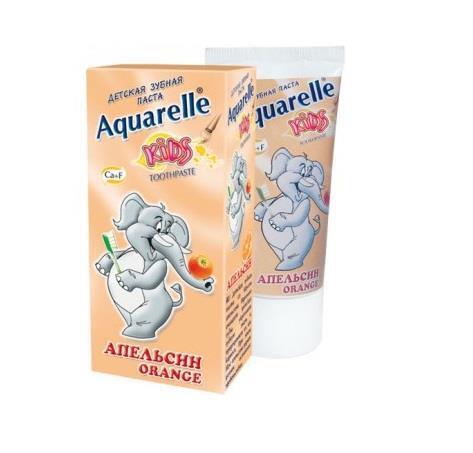 Зубная паста Aquarelle Kids Апельсин детская, 50 мл