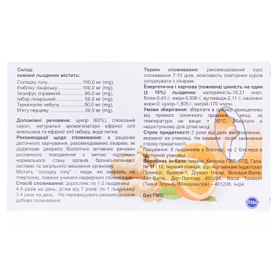 Трависил Нео травяные леденцы со вкусом апельсина и имбиря №16 в блист.