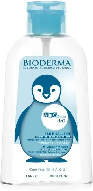 Розчин міцелярний Bioderma ABCDerm H2O дитячий для тіла, 1000 мл
