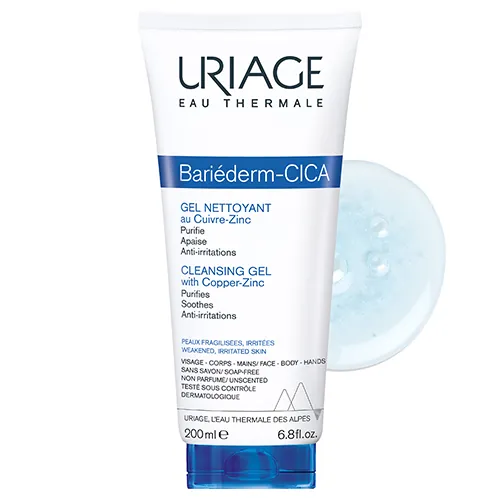 Гель Uriage Bariederm-Cica очищуючий з міддю і цинком, 200 мл