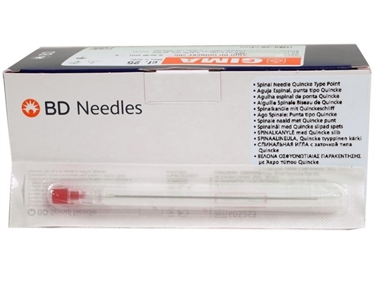 Игла спинальная BD Quincke Spinal Needle 18G (1,2 x 90 мм) розовая, 1 штука