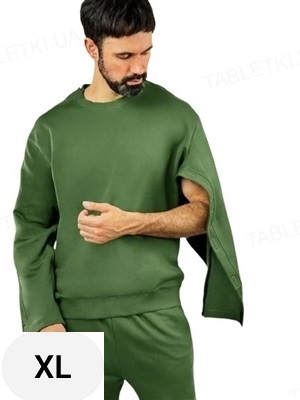 Свитшот адаптивный на липучках Plus Plus 31431328-5 цвет хаки, размер XL