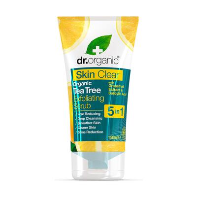Скраб-ексфоліант для обличчя Dr. Organic Skin Clear 5 в 1 для жирної шкіри, 150 мл