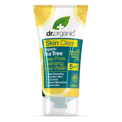 Гель для вмивання Dr. Organic Skin Clear 5 в 1 для глибокого очищення для жирної шкіри, 125 мл