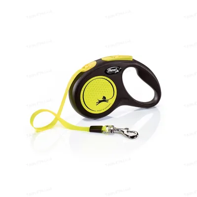 Повідець-рулетка Flexi New Neon S стрічка 5m/15кг жовтий 23518