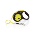 Поводок-рулетка Flexi New Neon S лента 5m/15кг желтый 23518